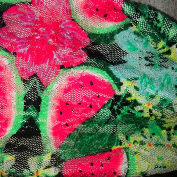 PINK watermelon and peach lace bandeau top - Picture 4 of 6